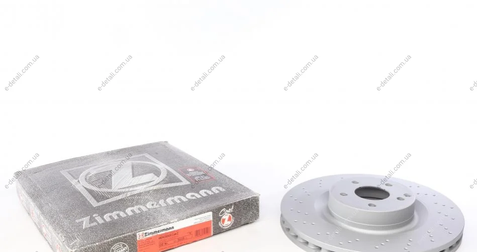 Диск тормозной (передний) MB S-class (W221)/E-class (W211) 03-13 (350x32)(с покр)(с отверст)(вентил) ZIMMERMANN 400.3658.20 (фото 1)