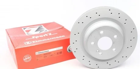 Диск тормозной (задний) MB S-class (W221) 05-13 (320x24) (с покрыт) (с отверстиями) (вентилируемый) ZIMMERMANN 400.3661.52