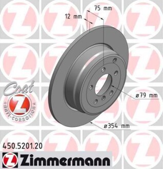 Диск гальмівний ZIMMERMANN 450.5201.20