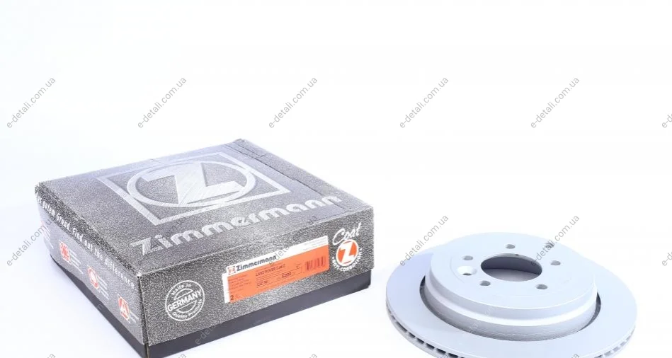 Диск тормозной (задний) Land Rover Discovery III/IV 04-/Range Rover Sport 05-13 (325x20) (с покрыт.) ZIMMERMANN 450.5209.20 (фото 1)