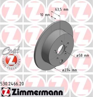 Диск тормозной ZIMMERMANN 530.2466.20 (фото 1)