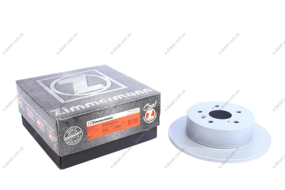 Диск тормозной (задний) Toyota Camry/Lexus ES 11- (281x10) (с покрытием) (полный) ZIMMERMANN 590.2832.20 (фото 1)