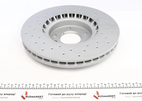 Диск тормозной (передний) VW T5 09-15/T6 15- (340x32.6) (с покрытием) (с отверстиями) (вентилируем.) ZIMMERMANN 600.3249.52