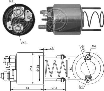 Втягуюче релє стартера ZM ZM1592