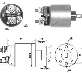 Втягивающее реле стартера (Сліди встановлення) ZM ZM1710