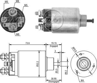 Втягуюче релє стартера ZM ZM1860