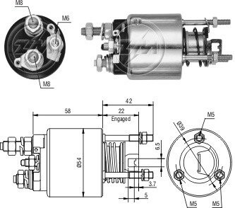 Втягуюче релє стартера ZM ZM2595