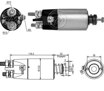 Втягуюче релє стартера ZM ZM2897
