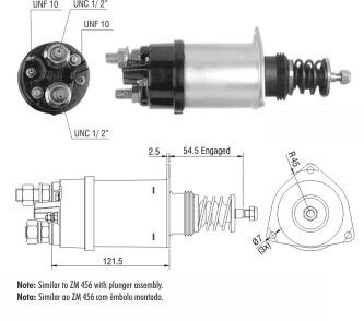 Втягивающее реле стартера ZM ZM356