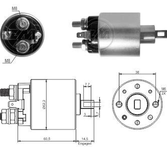 Втягивающее реле стартера ZM ZM3719