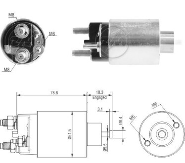 Втягуюче релє стартера ZM ZM3795