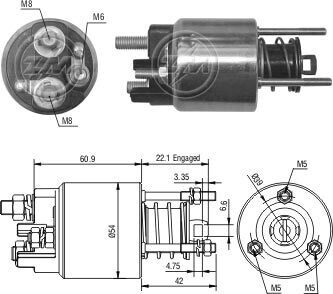 Втягуюче релє стартера ZM ZM395