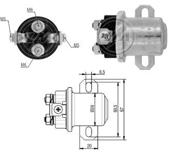 Реле стартера дополнительное ZM ZM4407