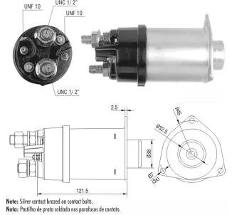 Втягивающее реле стартера ZM ZM459