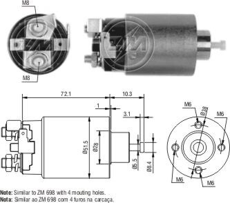 Втягуюче релє стартера ZM ZM4698