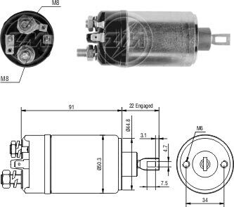 Втягувальне реле стартера ZM ZM524