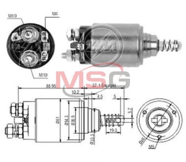 Втягивающее реле стартера ZM ZM544