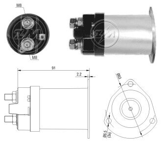 Реле втягуюче стартера ZM ZM555