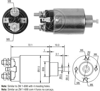 Реле втягуюче стартера ZM ZM5698