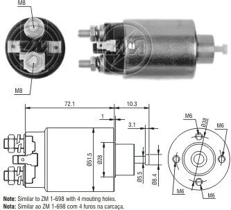 Реле втягуюче стартера ZM ZM5698