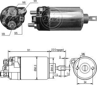 Втягуюче релє стартера ZM ZM625