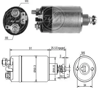 Реле втягивающего стартера ZM ZM626