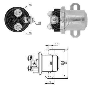 Втягуюче реле стартера ZM ZM6408