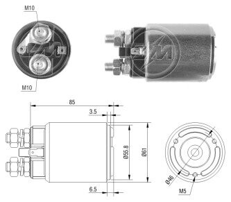 Реле втягивающего стартера ZM ZM654