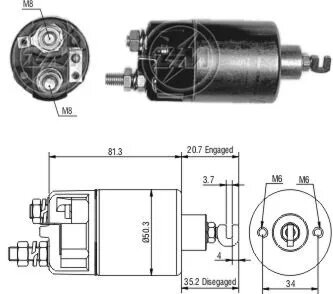 Втягуюче релє стартера ZM ZM660