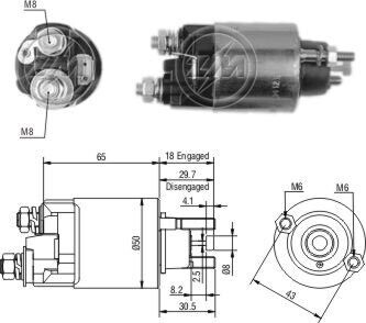 Втягивающее реле ZM ZM708