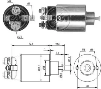 Втягувальне реле стартера ZM ZM795