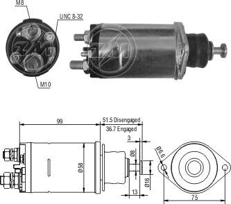 Втягивающее реле стартера ZM ZM806