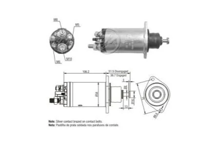 Втягивающее реле стартера (Сліди встановлення) ZM ZM815 (фото 1)
