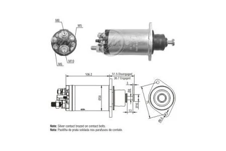Втягивающее реле стартера ZM ZM815