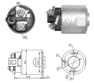 Втягивающее реле стартера ZM ZM8492