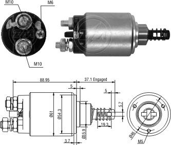 Втягуюче релє стартера ZM ZM9637