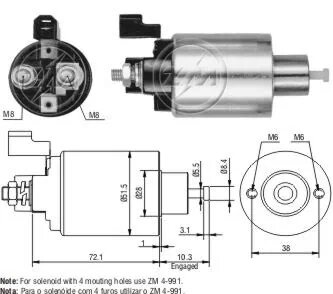 Втягуюче релє стартера ZM ZM991